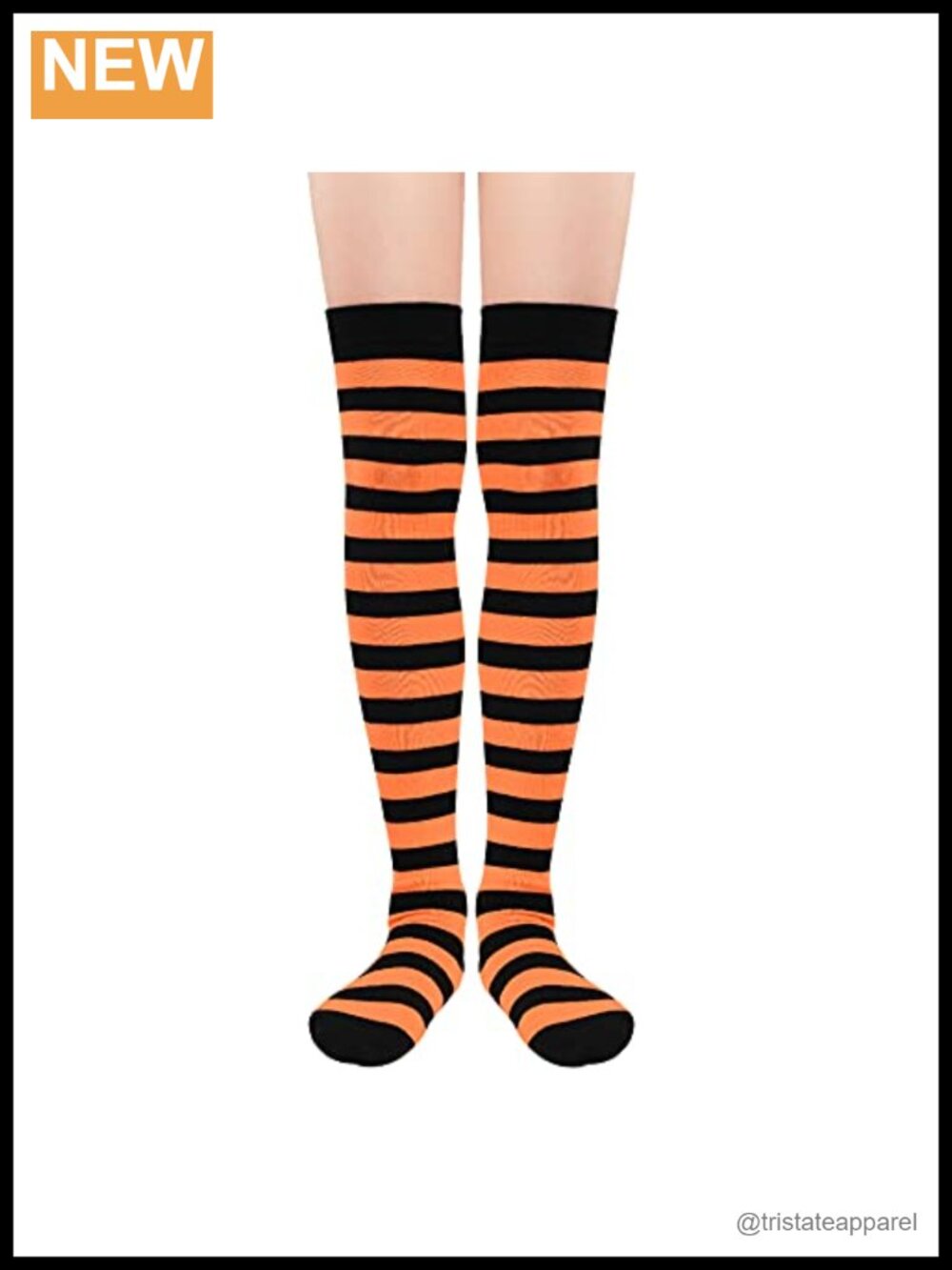 Zando Women's Striped Thigh High Socks Over the Knee Leg Warmers for Cosplay